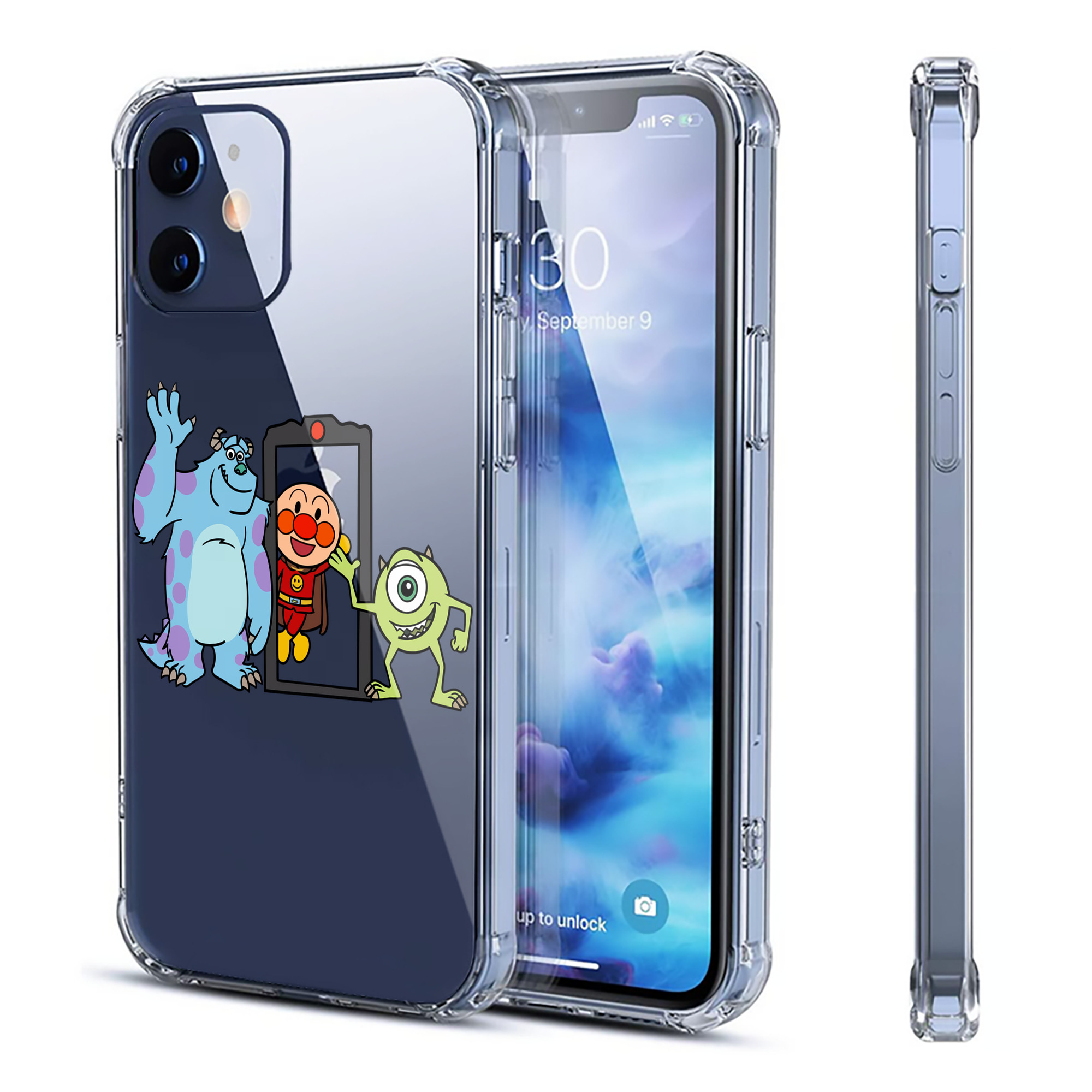（画像用） アンパンマン Anpanman 【iPhone 12シリーズ対応】透明スマホケース（クリアソフトケース）